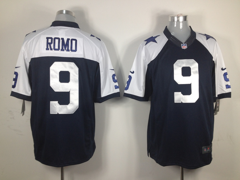 Dallas Cowboys 9 Romo Blue Thanksgiving Nike Game Jersey